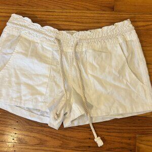 White Roxy shorts